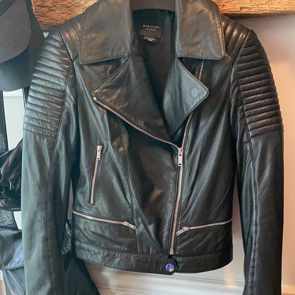 Marciano real leather moto jacket Aylin model.